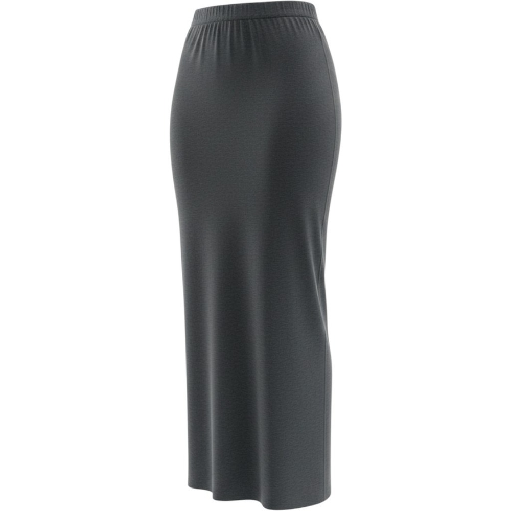 Wet Seal Womens XL Charcoal Gray Heather High Slit Jersey Maxi Skirt Made in USA